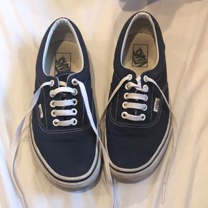 navy lace up vans size 9 women, 7.5 men
